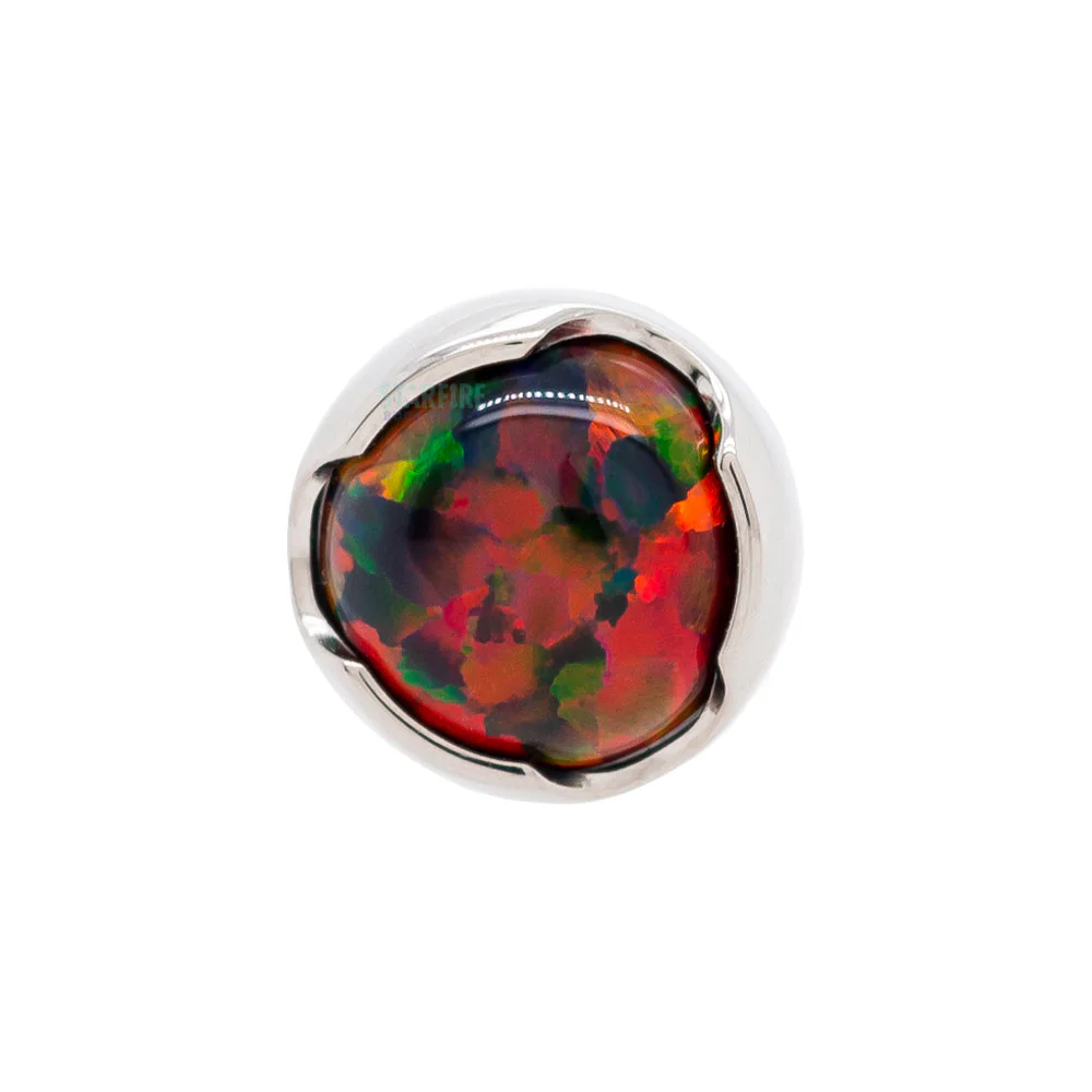 Prong-Set Opal Cabochon Threaded End - Image 7