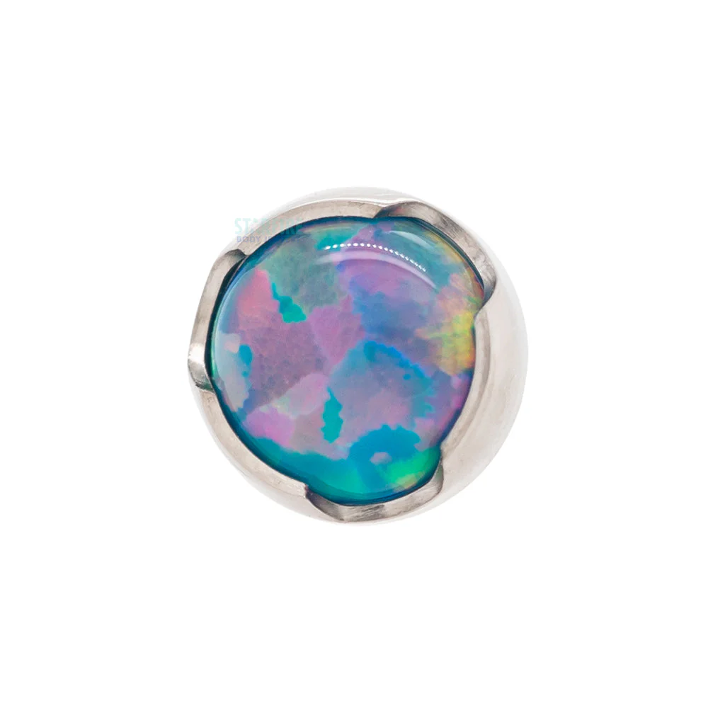 Prong-Set Opal Cabochon Threaded End - Image 8