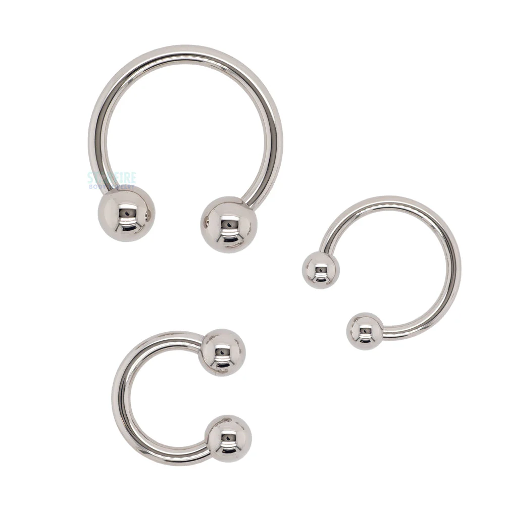 Stainless Steel Circular Barbell - 14 ga.
