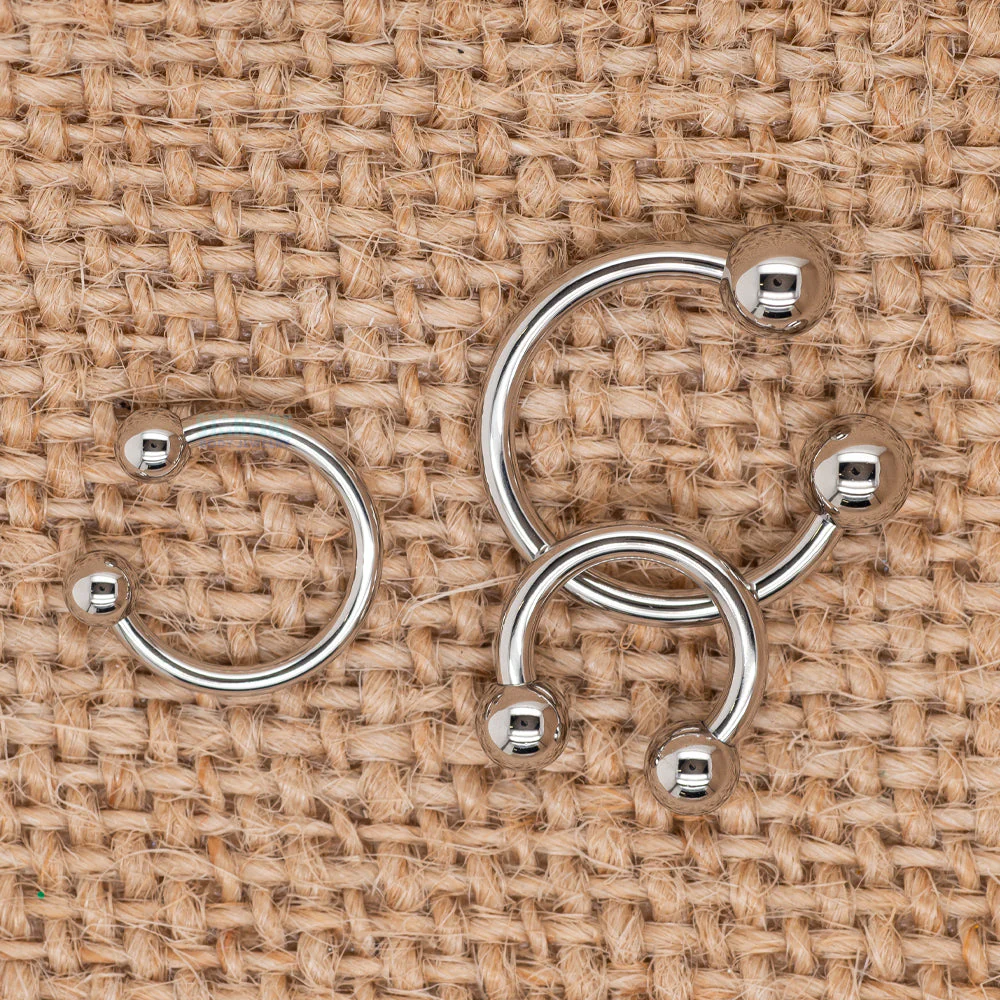 Stainless Steel Circular Barbell - 14 ga. - Image 2