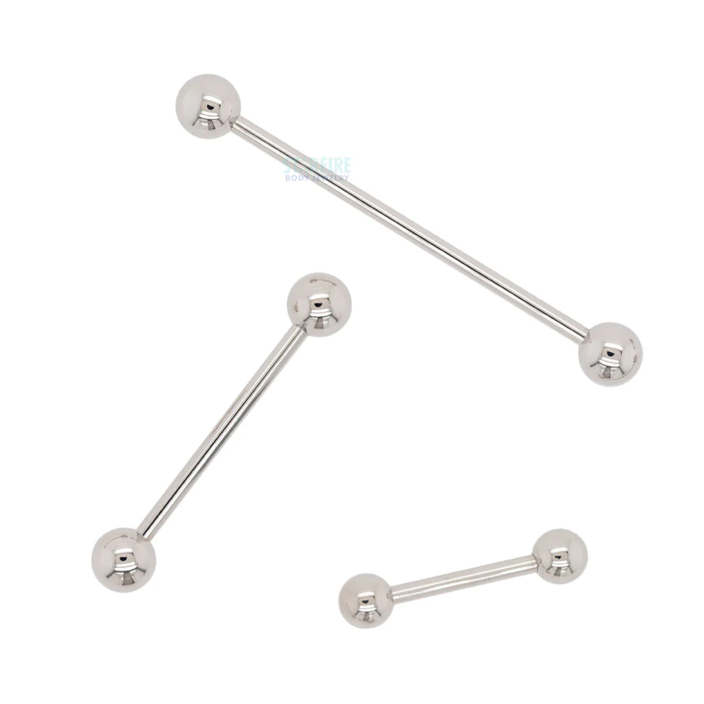 Stainless Steel Straight Barbell - 00 ga.