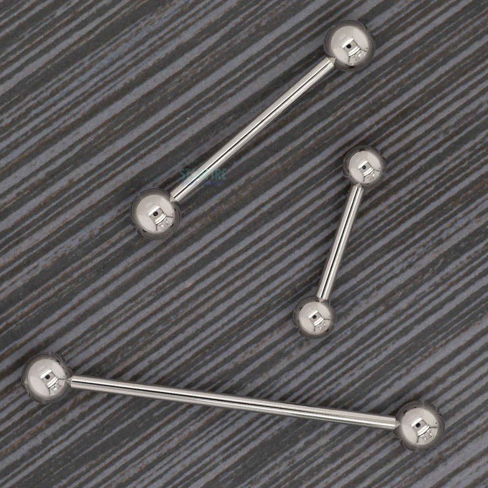 Stainless Steel Straight Barbell - 14 ga. - Image 2