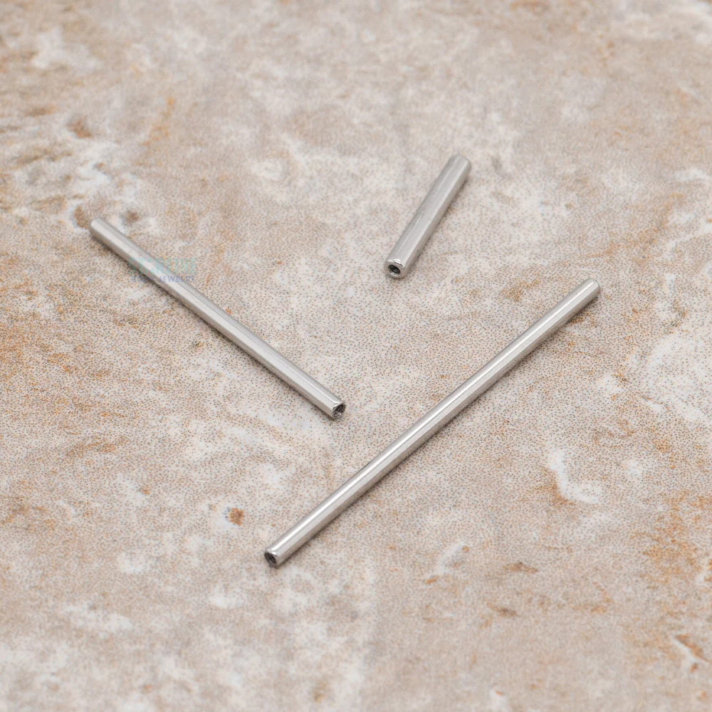 Stainless Steel Threaded Straight Barbell Shaft - 6 ga. - Image 2