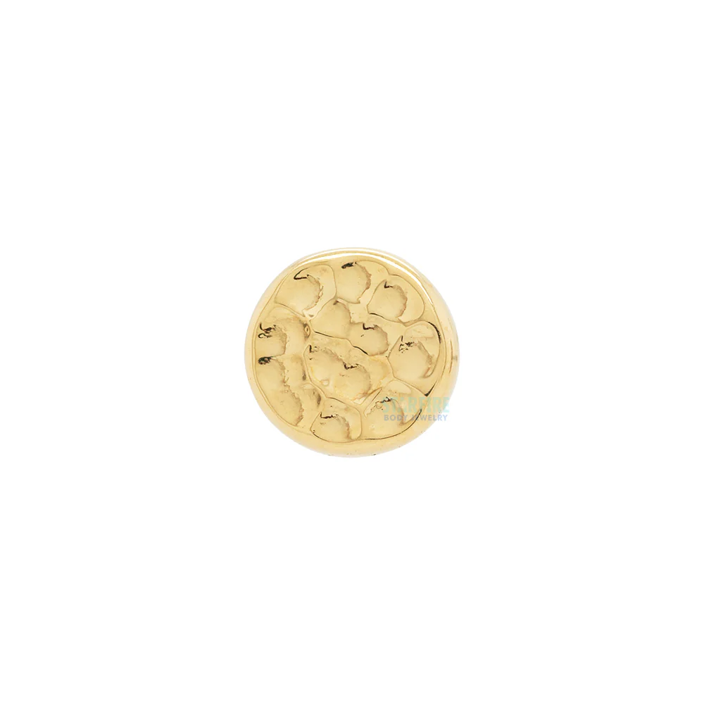 threadless: Hammered Disk End in Gold - Image 4