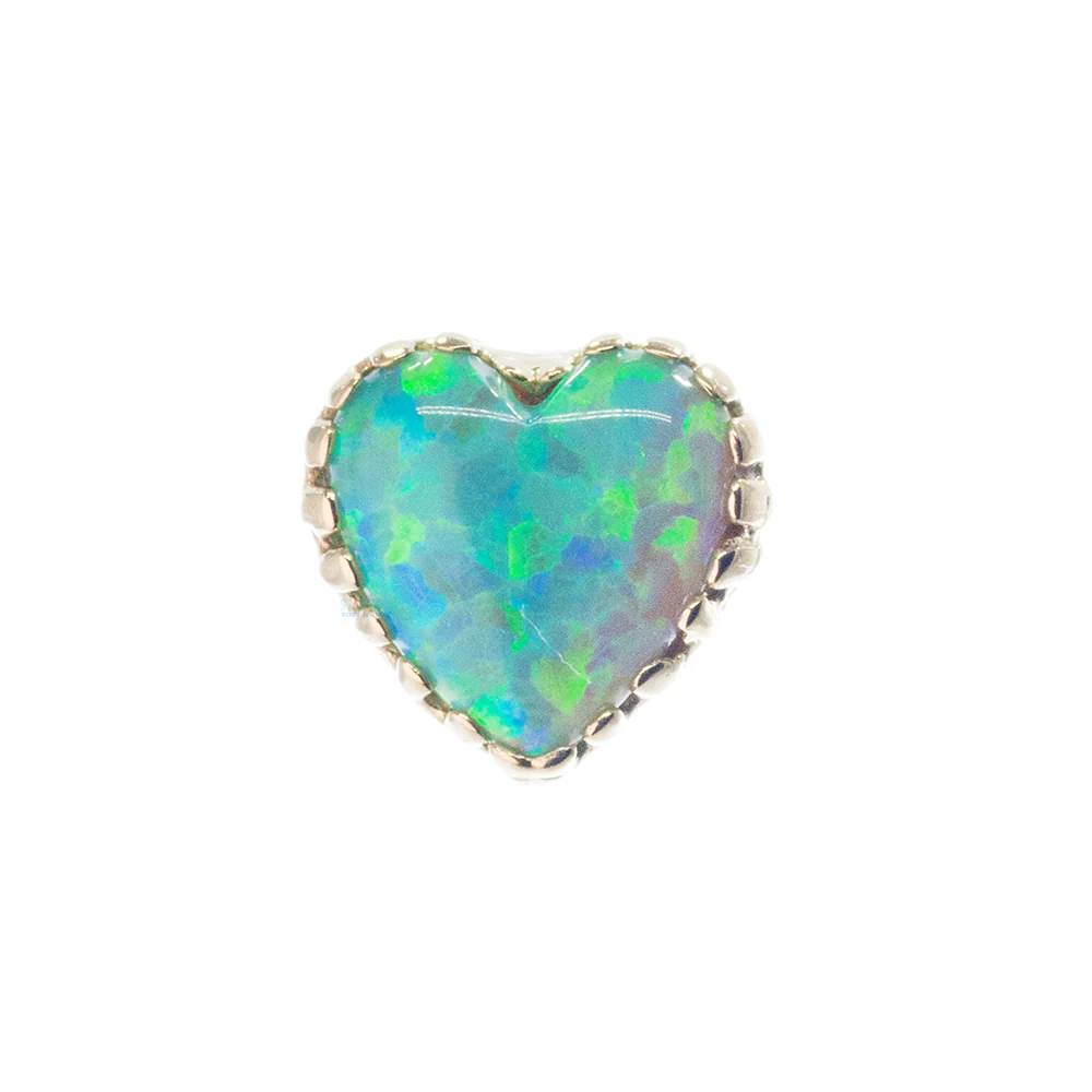 threadless: Heart Opal End in Gold - Image 22