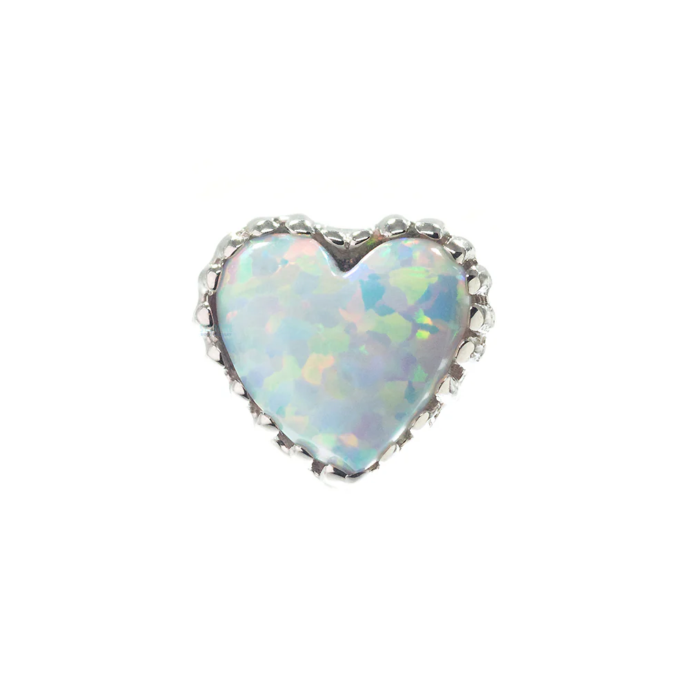 threadless: Heart Opal End in Gold - Image 4