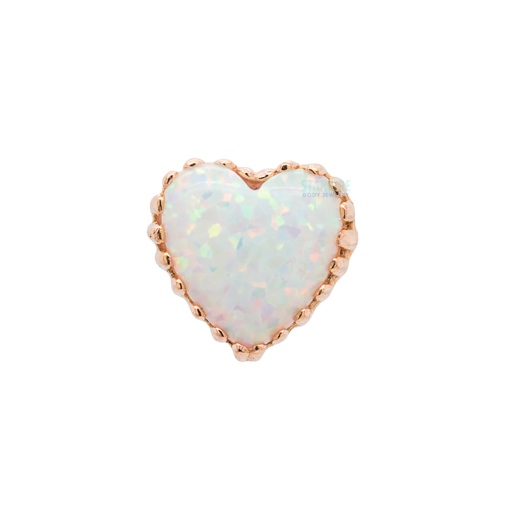 threadless: Heart Opal End in Gold - Image 5