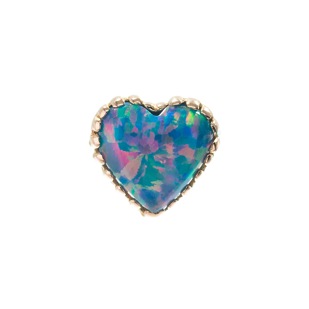 threadless: Heart Opal End in Gold - Image 8