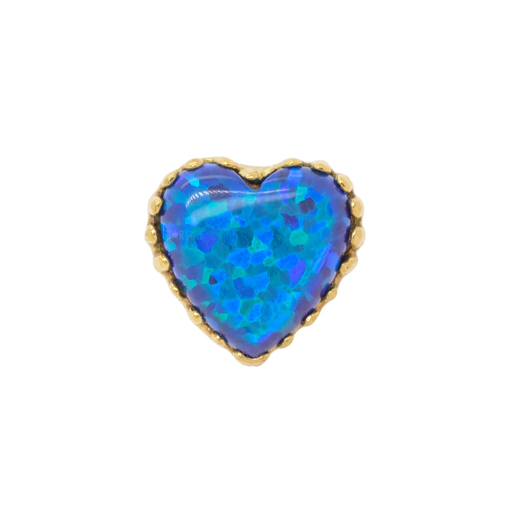 threadless: Heart Opal End in Gold - Image 9