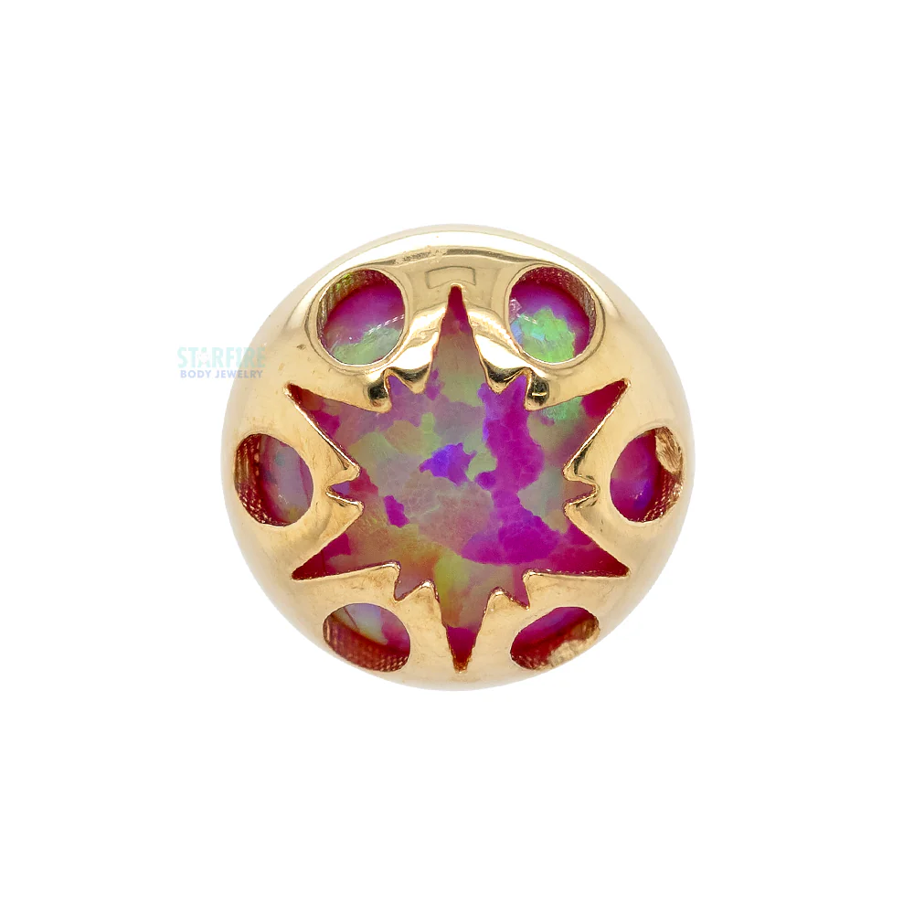 threadless: "Luminary" End in Gold with Opal - Image 4