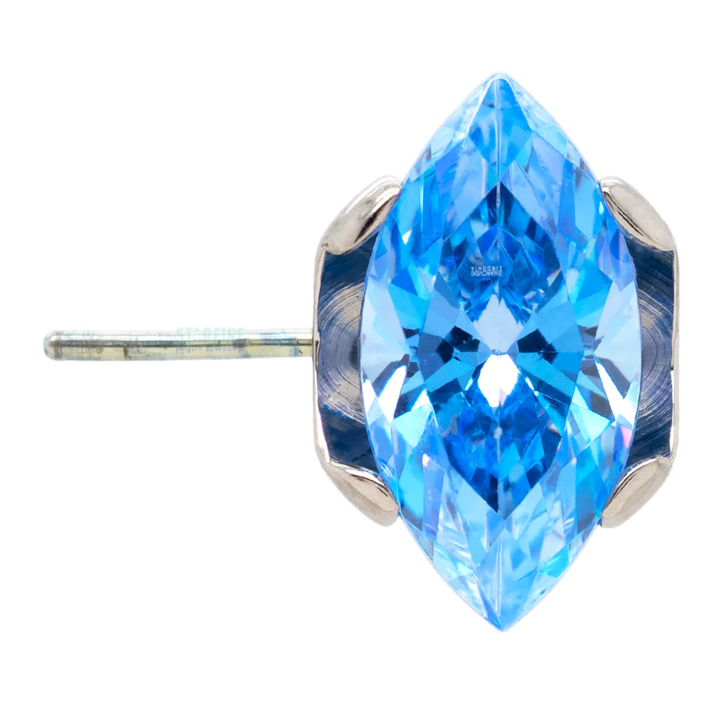 threadless: Marquise-Cut Brilliant-Cut Gems Side-Set End - Image 4