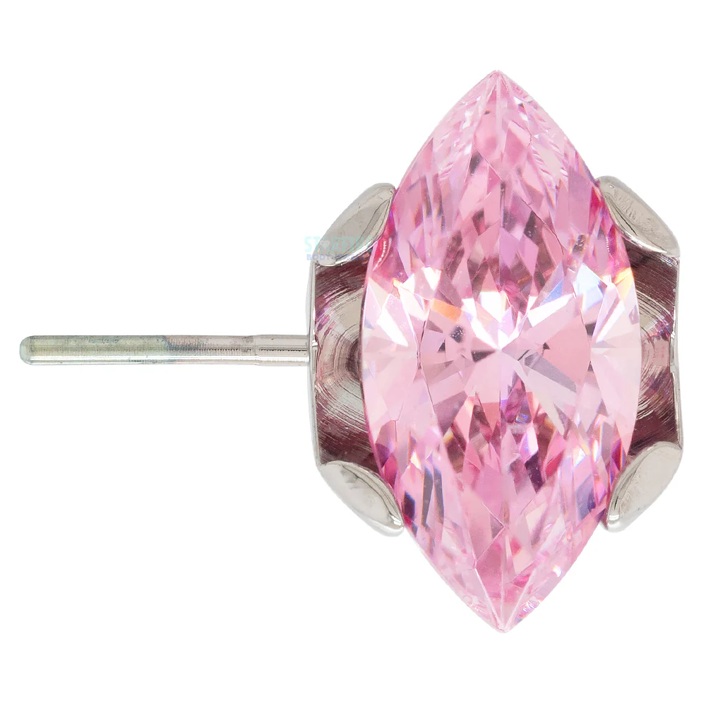 threadless: Marquise-Cut Brilliant-Cut Gems Side-Set End - Image 5