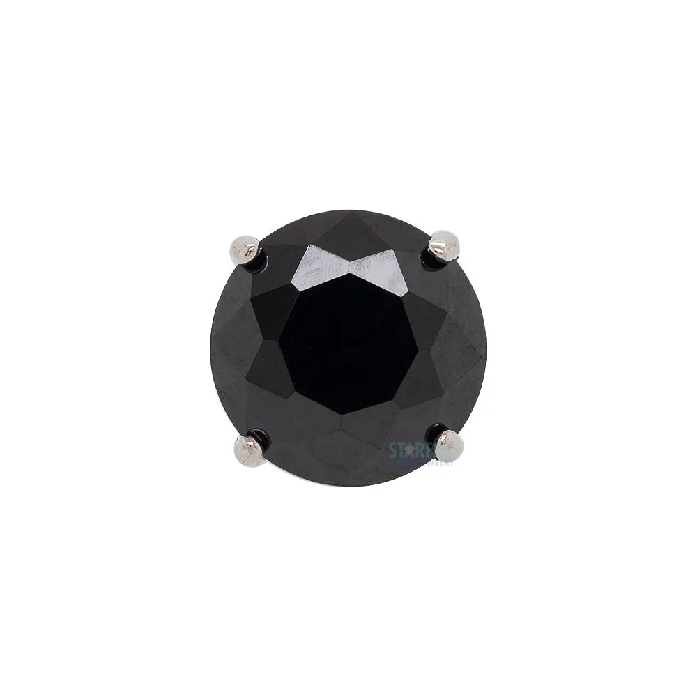 "Tiffany" Prong-Set Brilliant-Cut Gem - on flatback - Image 4
