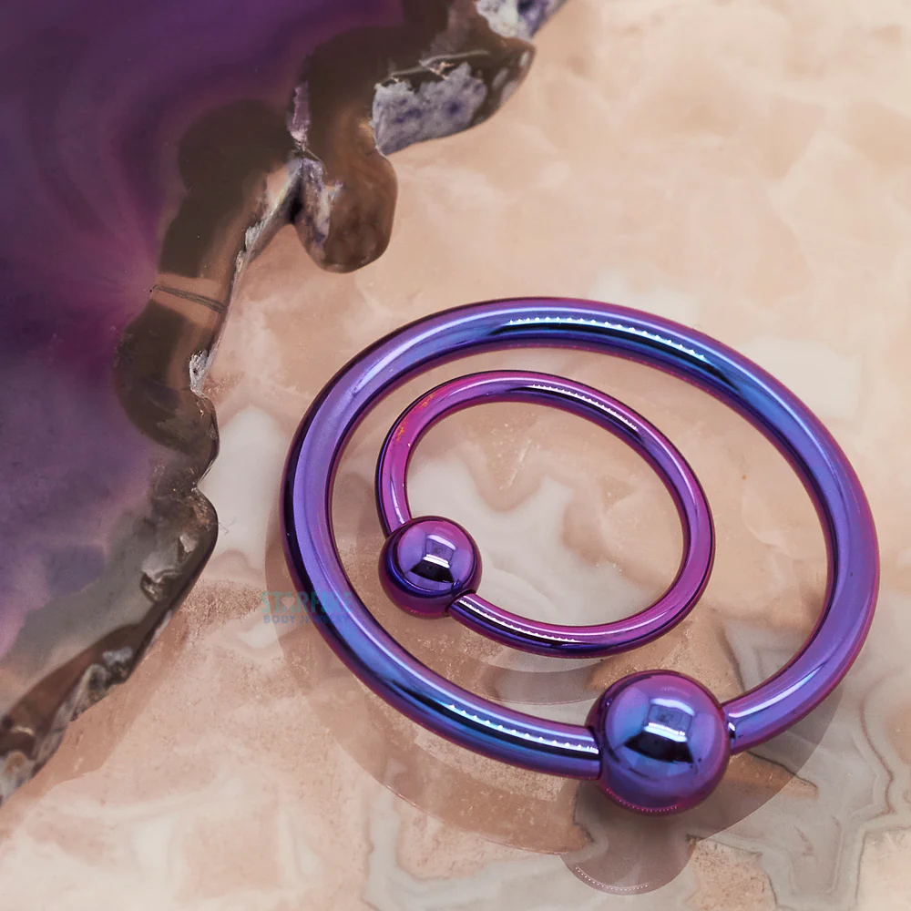 Titanium Captive Bead Ring (CBR) - Blurple - Image 2