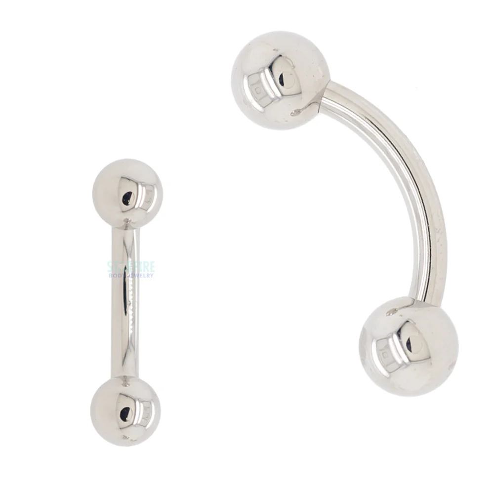Titanium Curved Barbell - 6 ga.