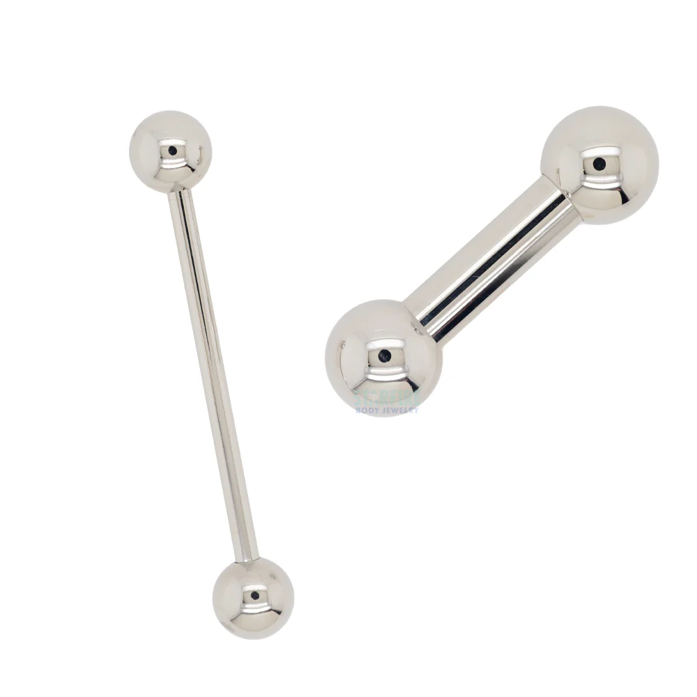 Titanium Straight Barbell - 8 ga.