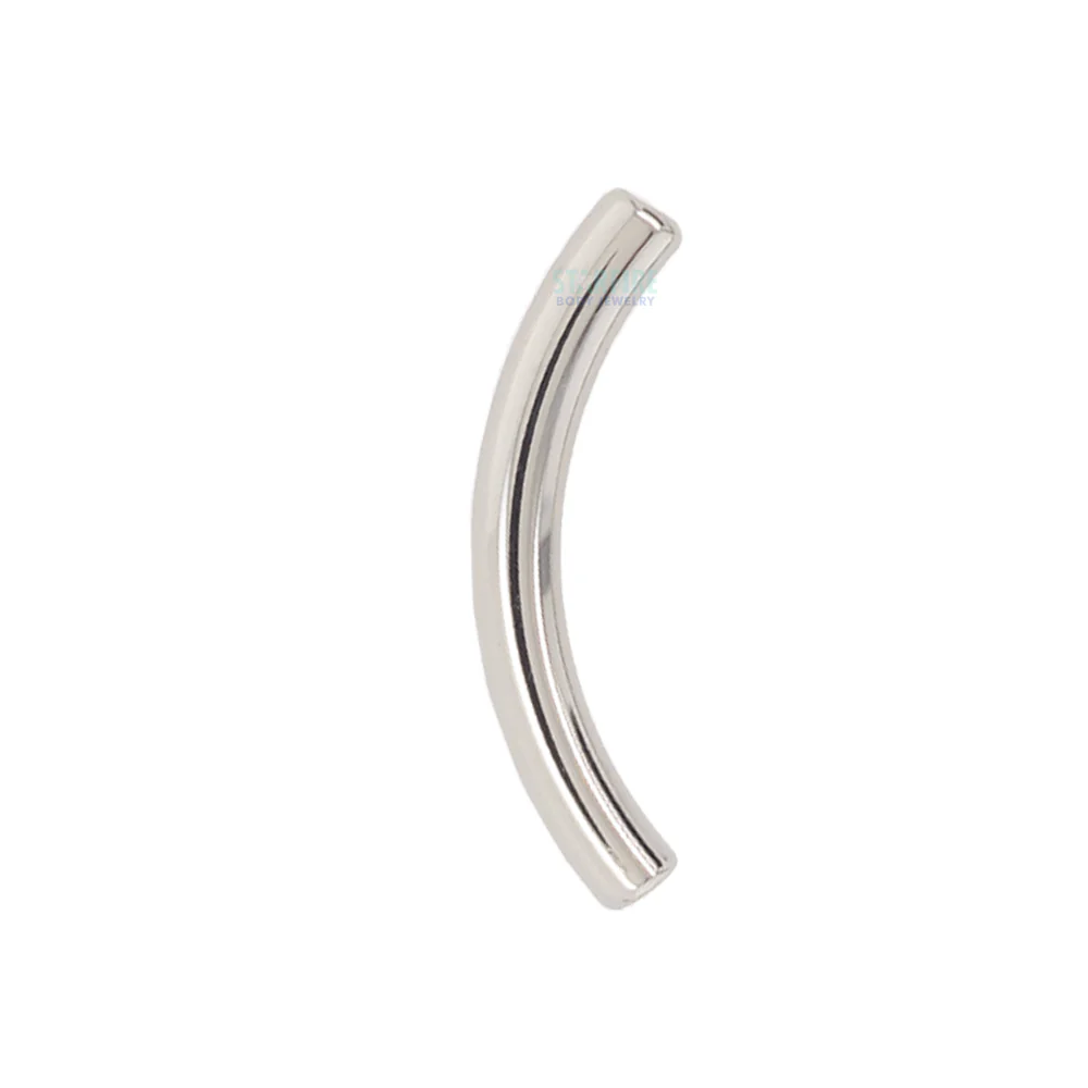 Titanium Threaded Curved Barbell Shaft - 4 ga. - Image 2