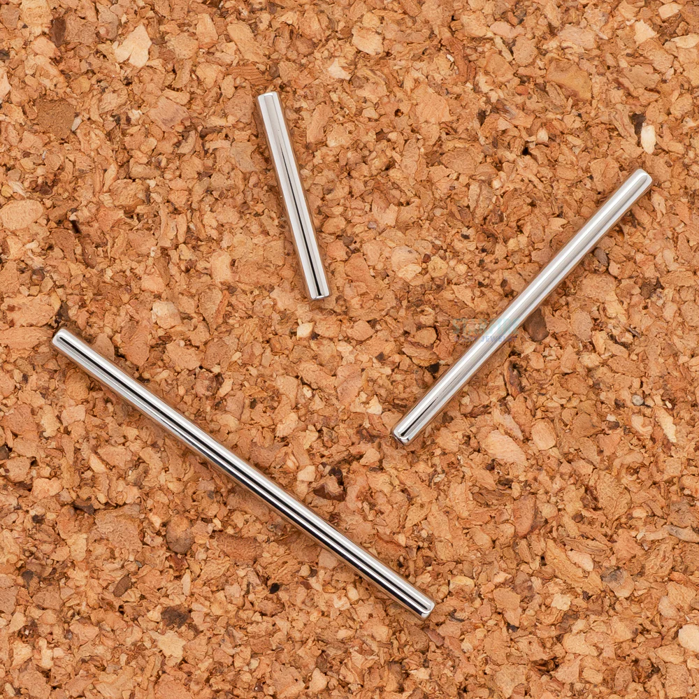 Titanium Threaded Straight Barbell Shaft - 6 ga. - Image 2