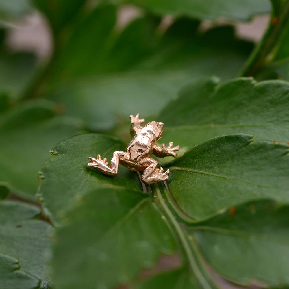 Tree Frog Threaded End in Gold - Image 2