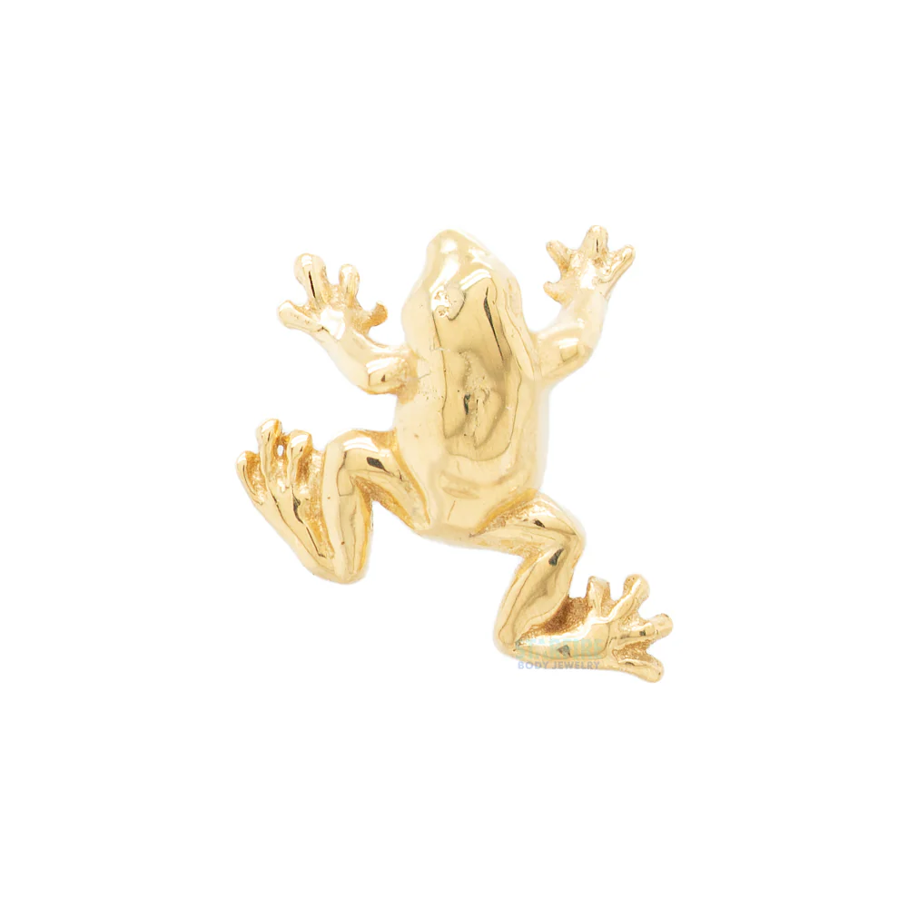 Tree Frog Threaded End in Gold - Image 3