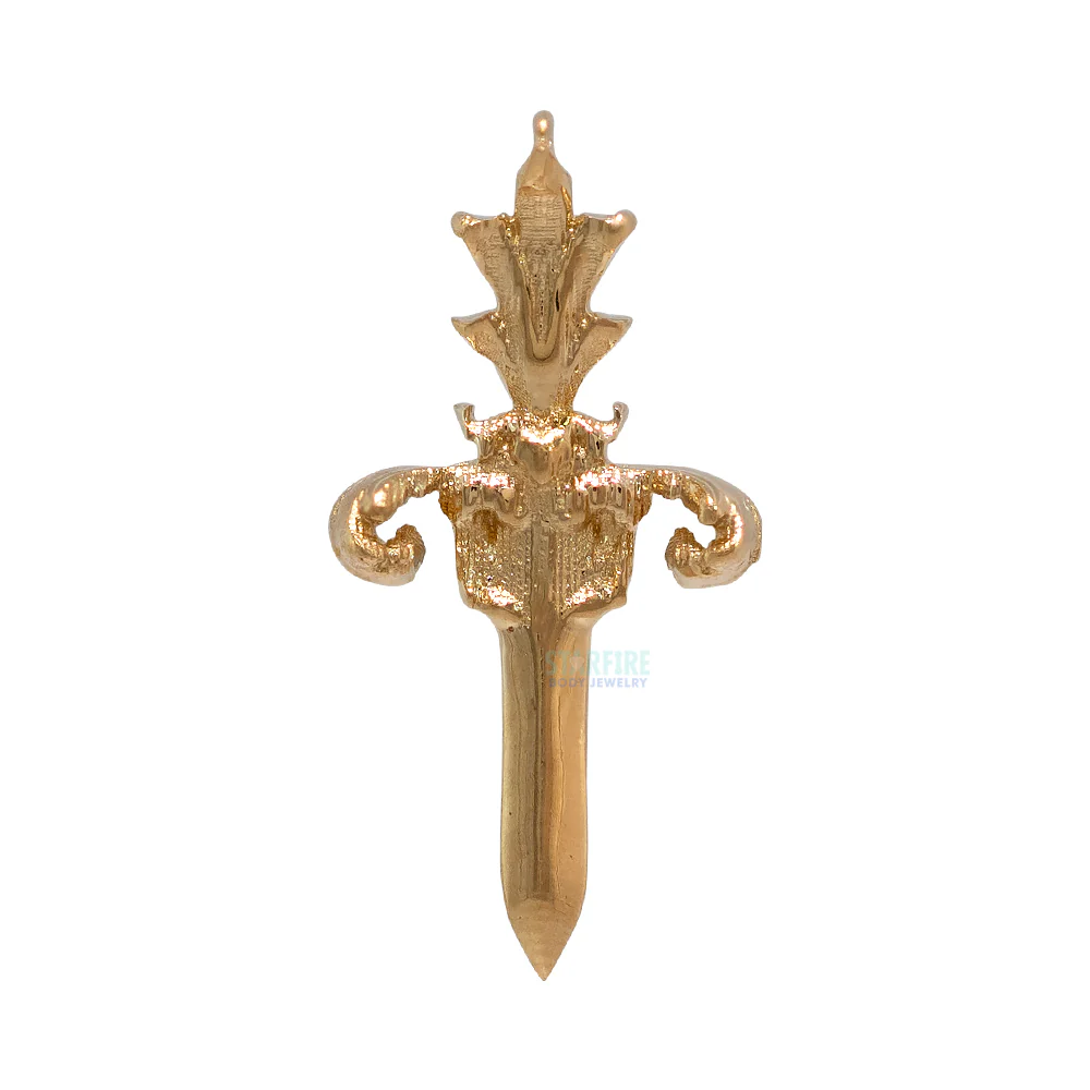 "Royal Dagger" Threaded End in Gold - Image 2