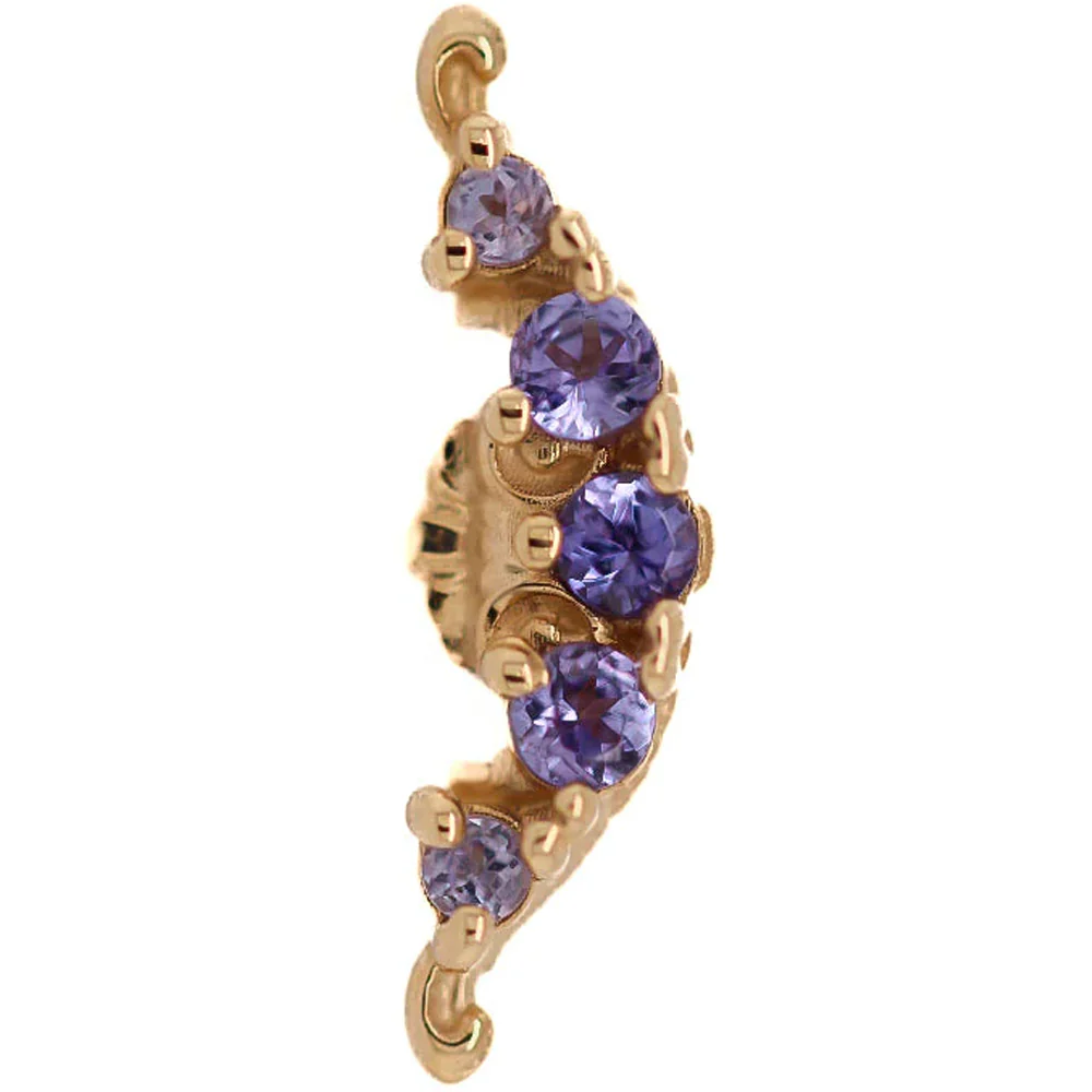 threadless: "Amour" End in Gold with Tanzanite