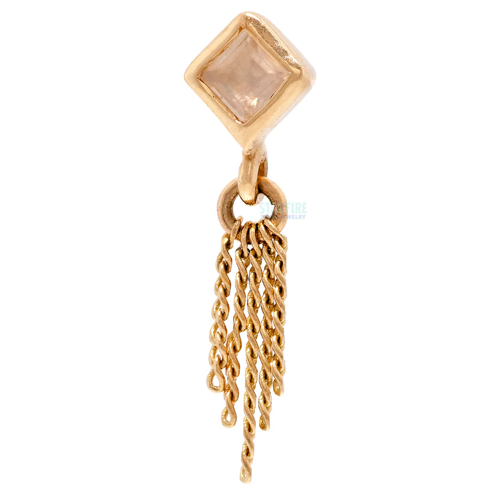 threadless: "Miel" End in Gold With Natural Stone