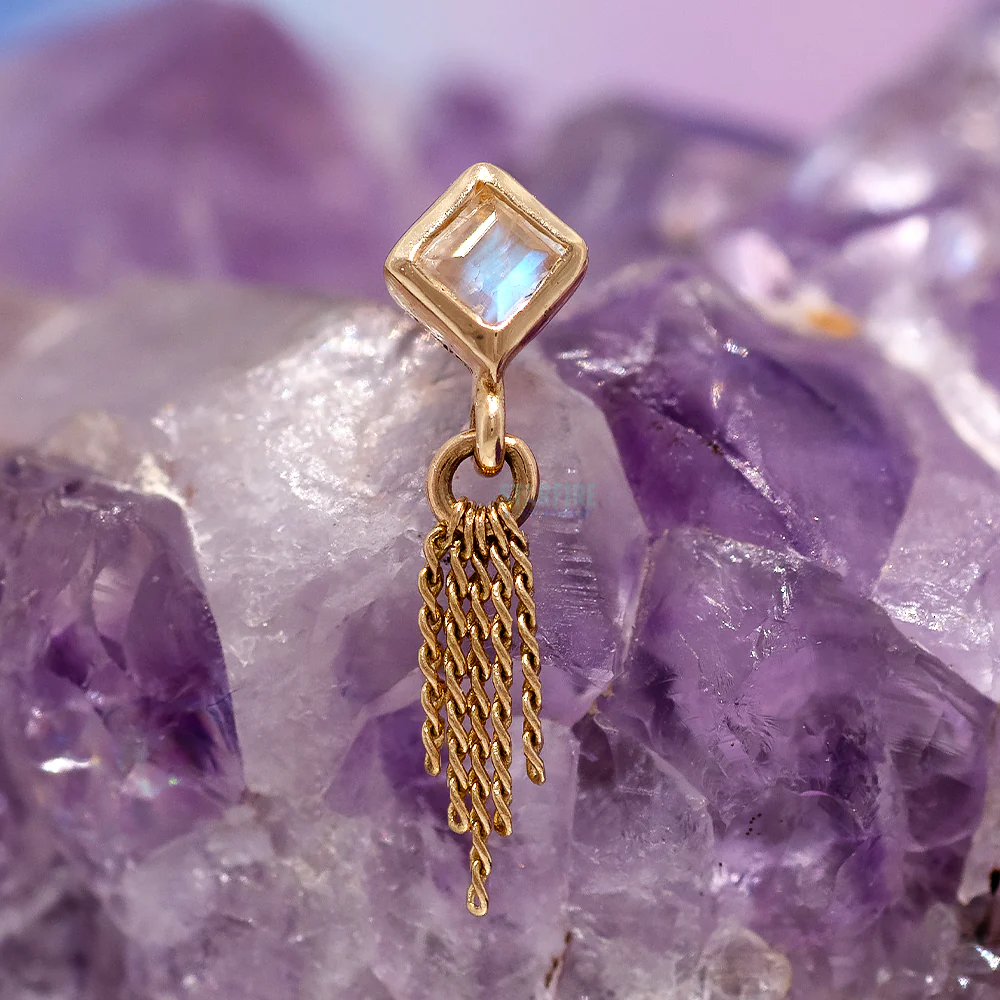 threadless: "Miel" End in Gold With Natural Stone - Image 3