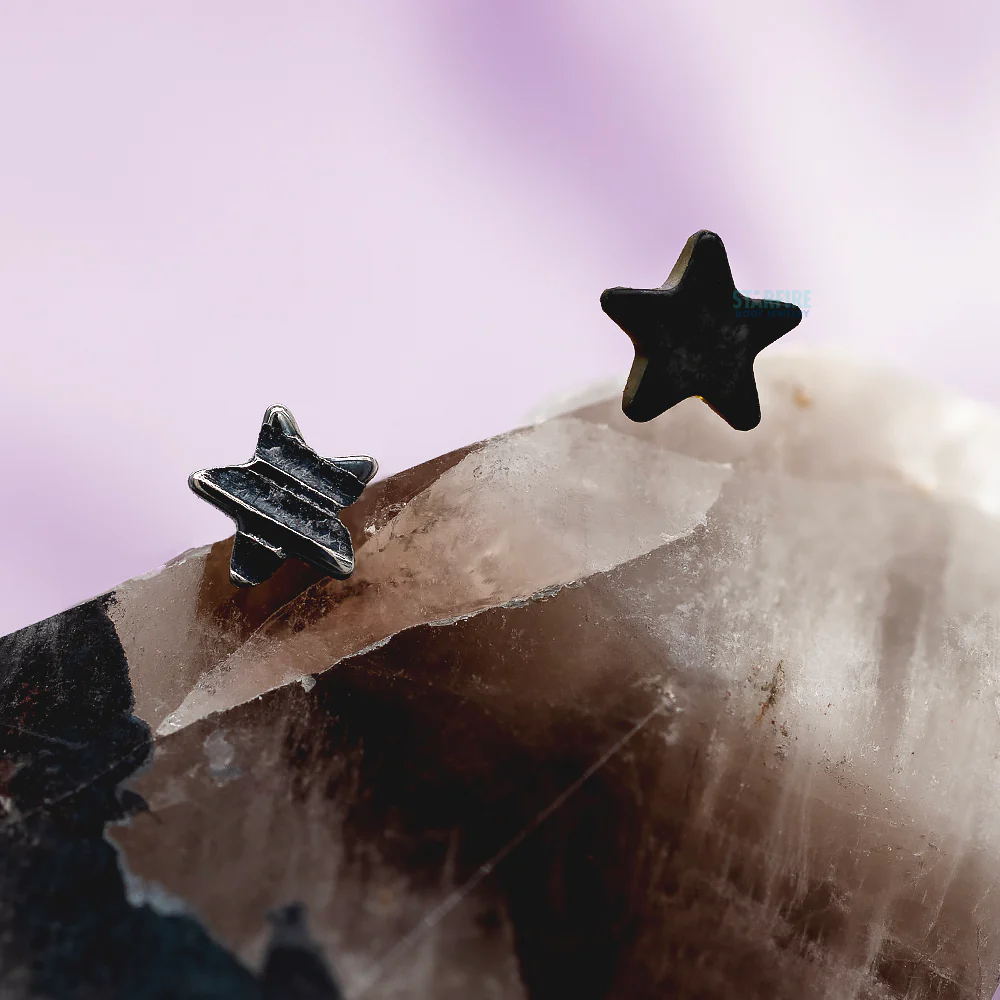 threadless: Matte Star End in Black Niobium - Image 2