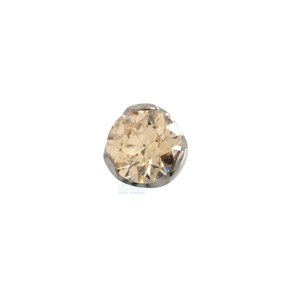 threadless: 4mm Prong-Set Gem End