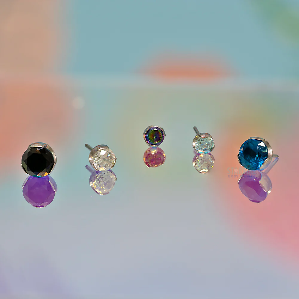 threadless: 4mm Prong-Set Gem End - Image 2