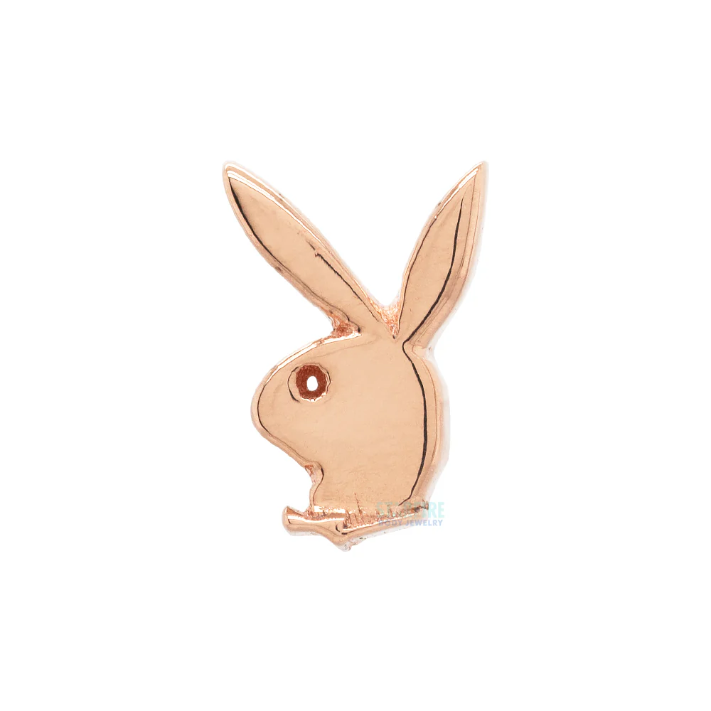 "Bunny Head" Threaded End in Gold