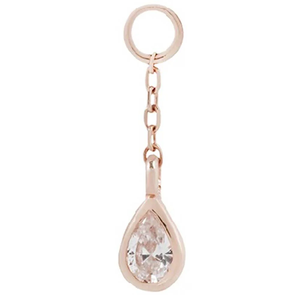 "Concorde" Chain Charm in Gold with CZ - Image 5