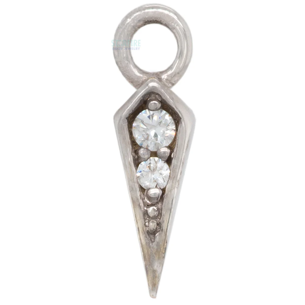 Spike Charm in Gold with CZ's - Image 4