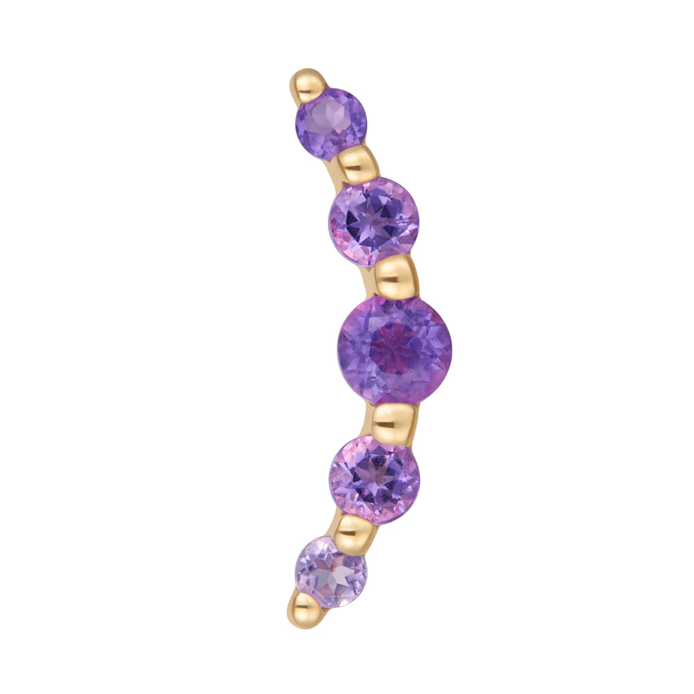 threadless: "Eternal" End in Gold with Amethyst - Image 2