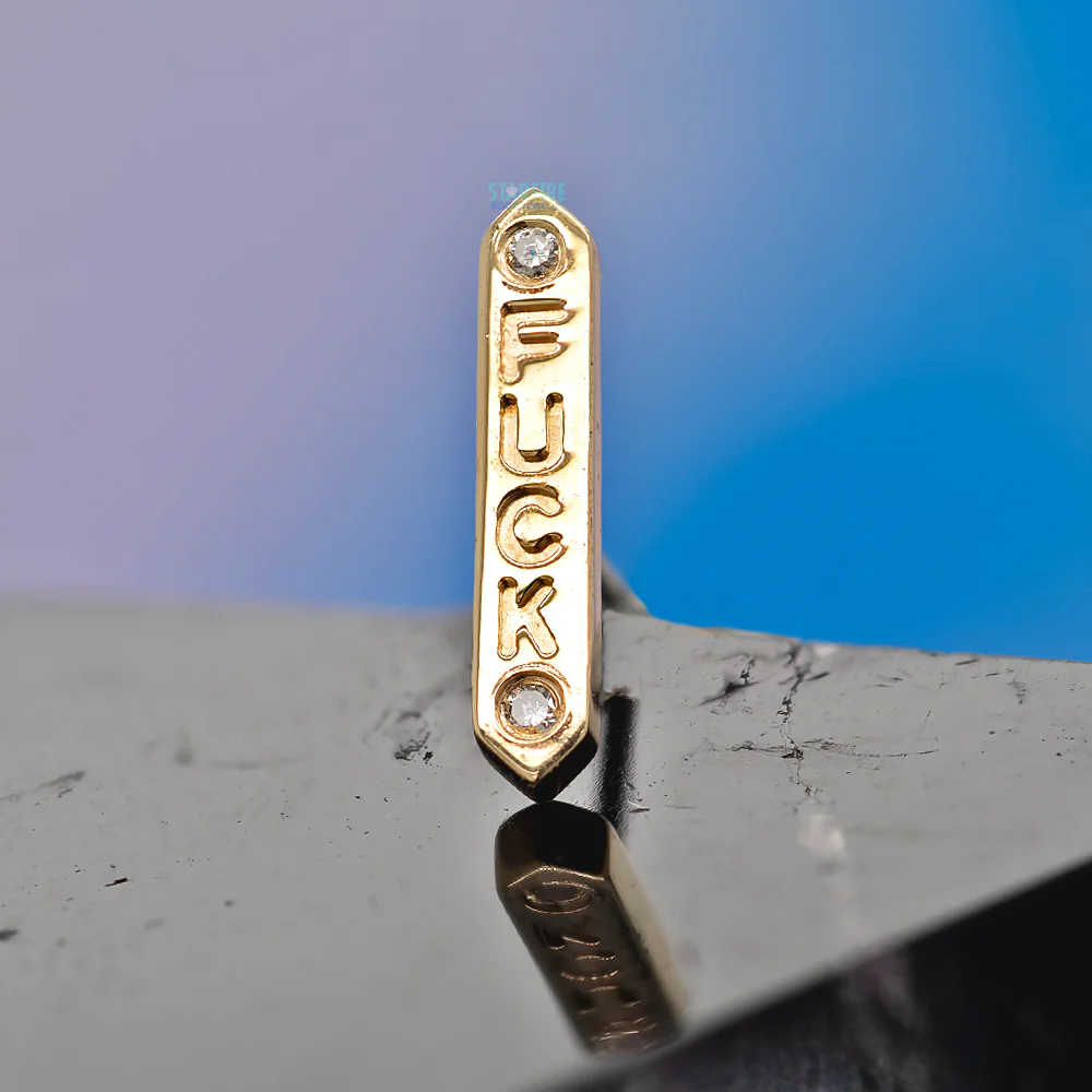 threadless: "Fuck" End in Gold with Diamonds - Image 2