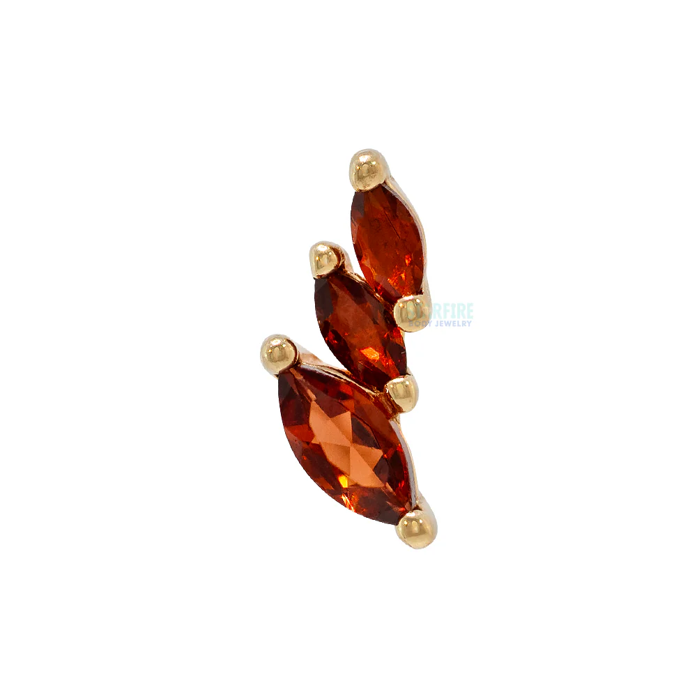 threadless: "Multiplicity" End in Gold with Garnet - Image 6