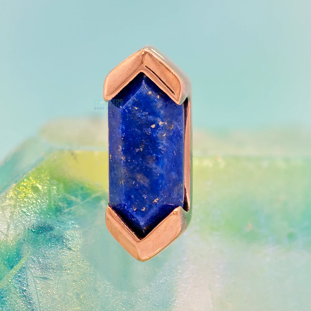 threadless: "Mystic" End in Gold with Lapis - Image 2