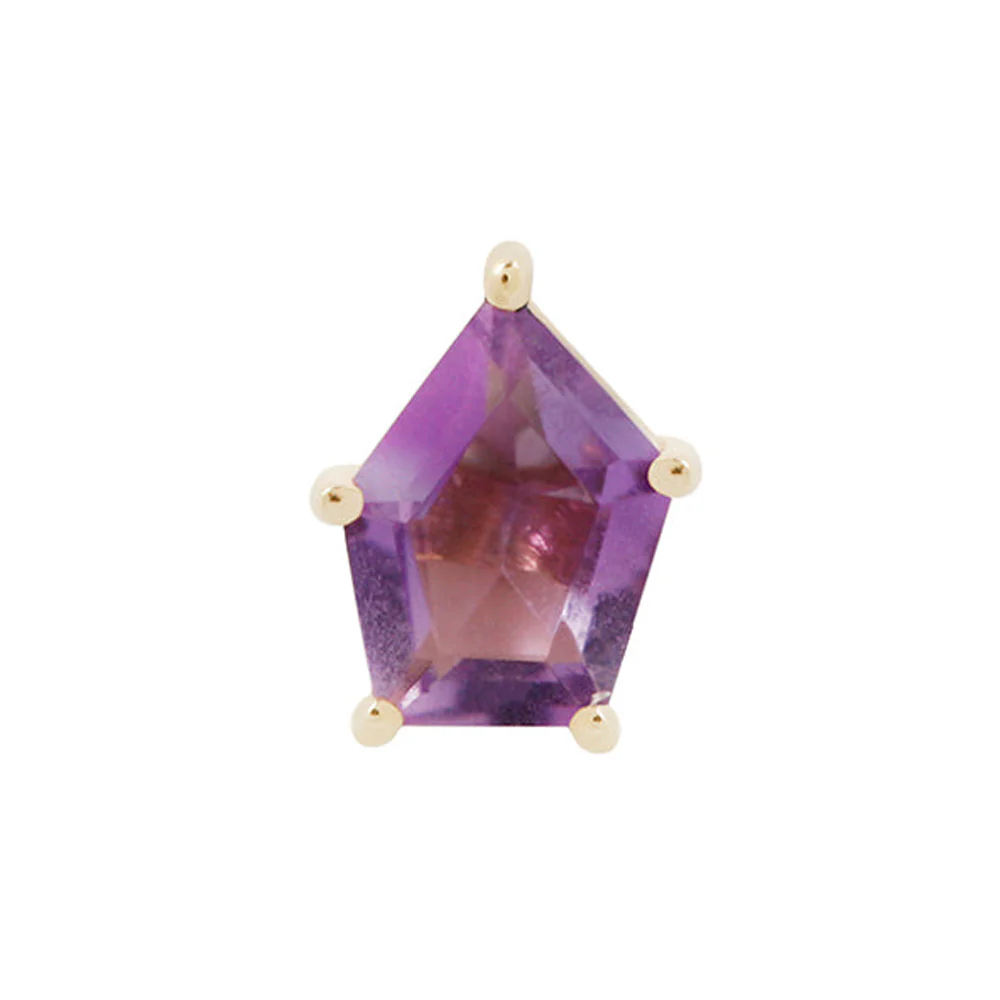 threadless: "Penta" End in Gold with Amethyst