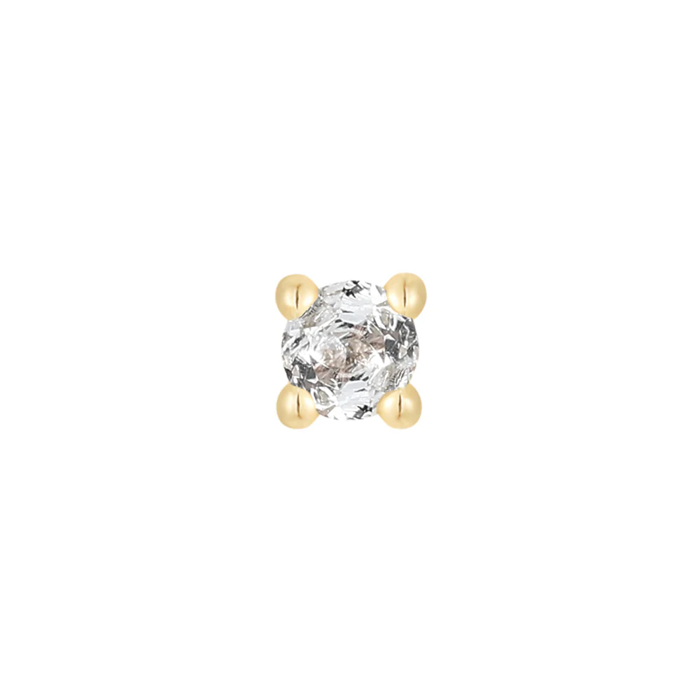 threadless: Prong-Set Aquamarine End in Gold - Image 3