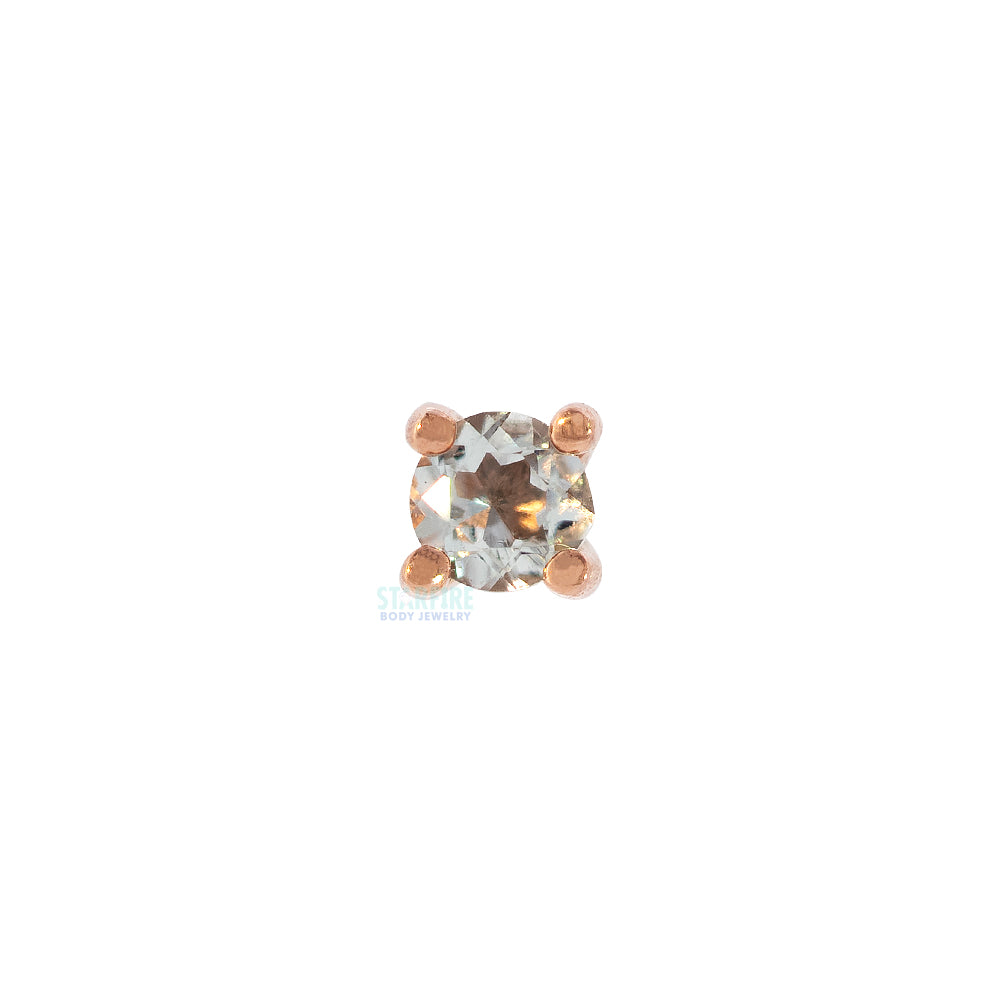 threadless: Prong-Set Aquamarine End in Gold - Image 5