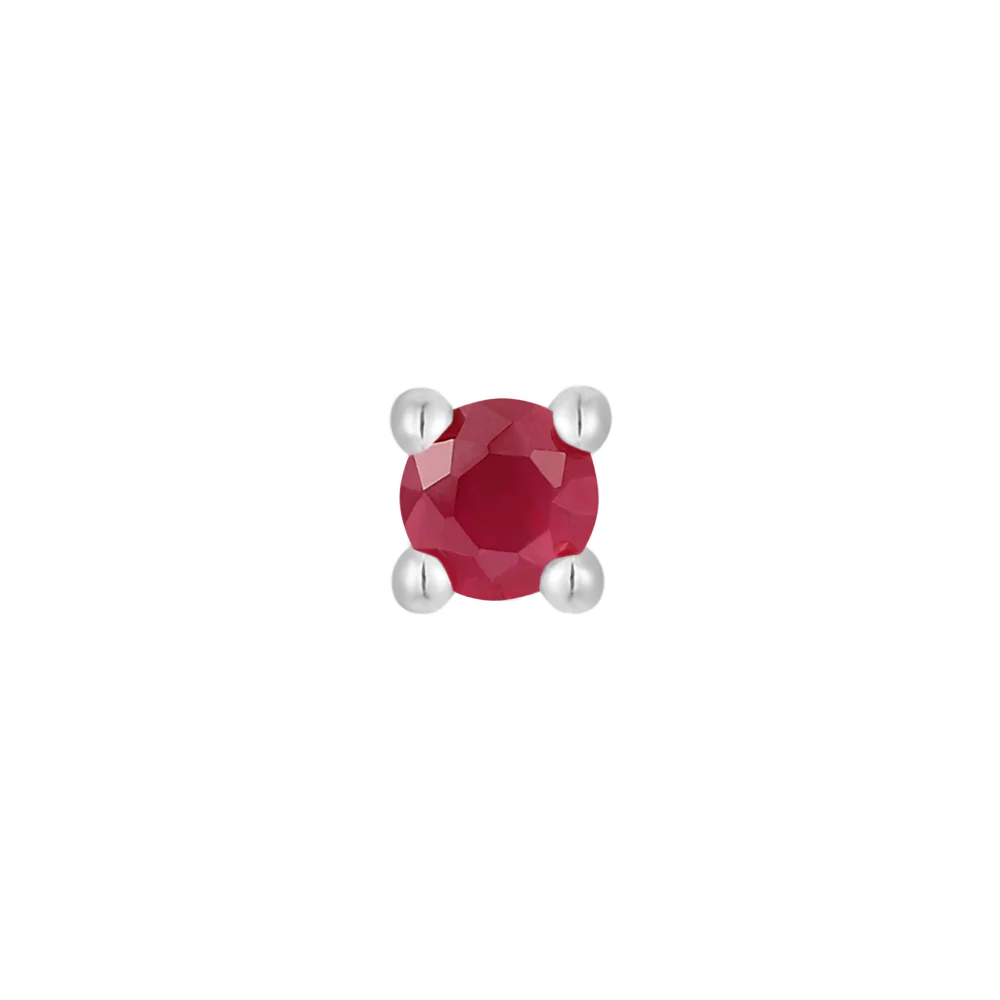 threadless: Prong-Set Ruby End in Gold - Image 3