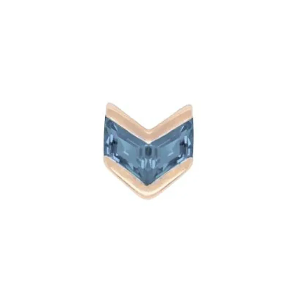threadless: "Vande" End in Gold with London Blue Topaz