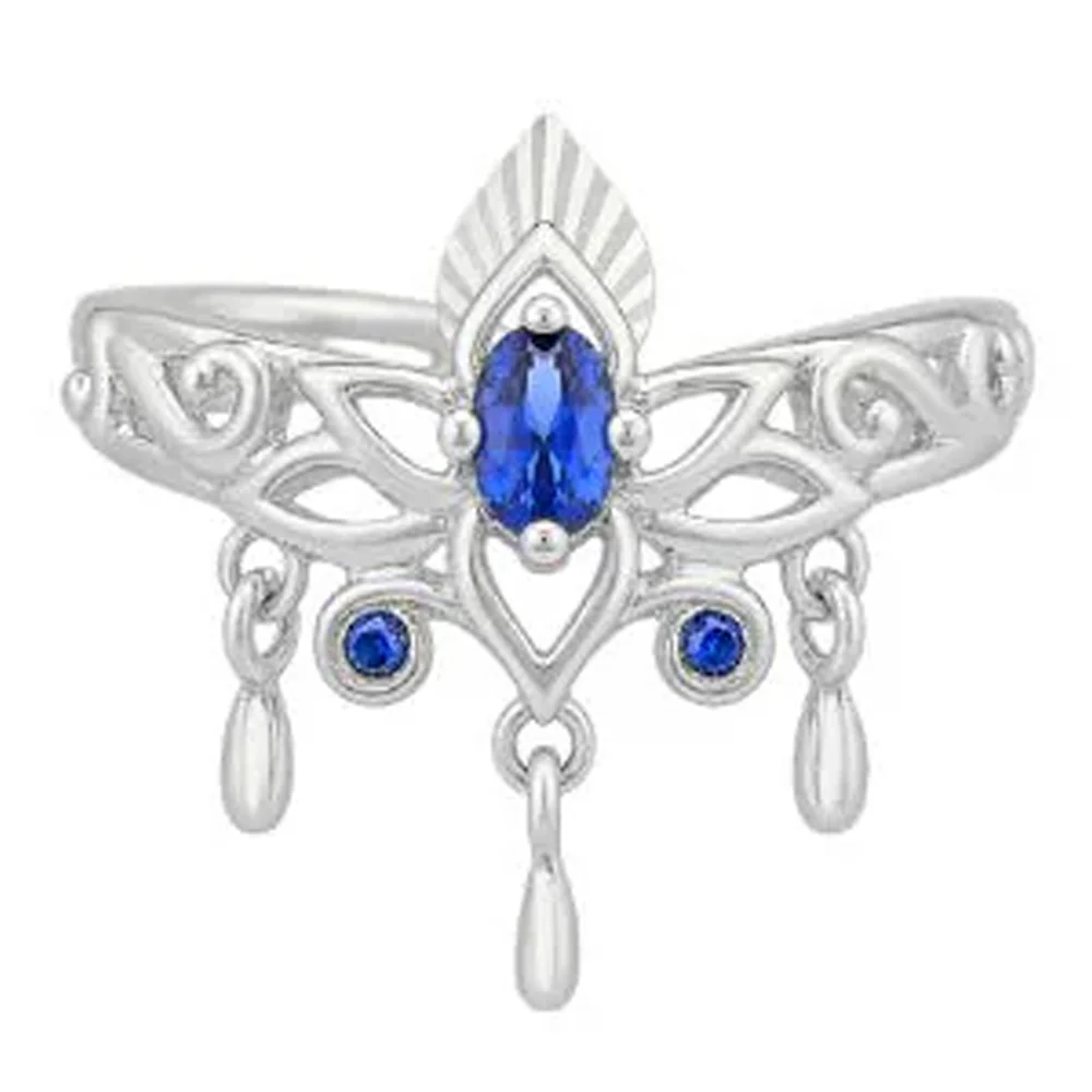 "Tresor" EAR CUFF (non piercing) in Gold with Blue Sapphires - Image 3