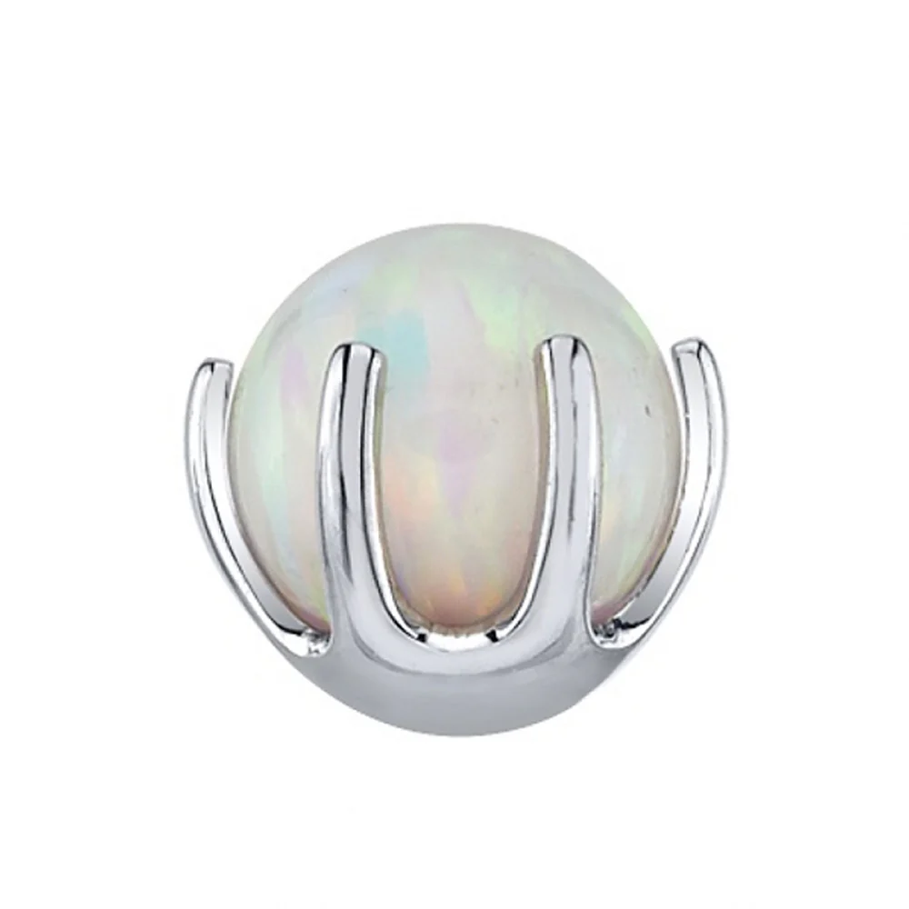 5mm Opal Bead Prong Threaded End in Gold - Image 2