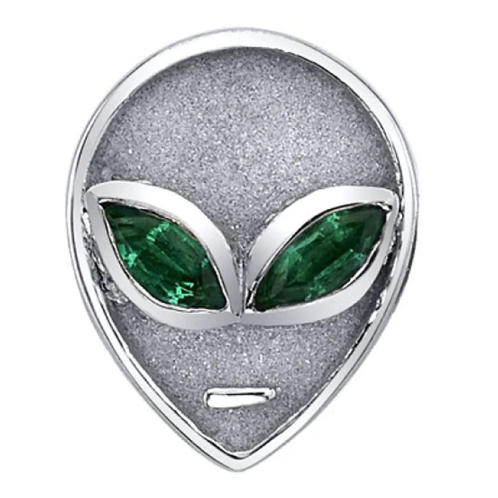 Alien Threaded End in Gold with Emerald - Image 2