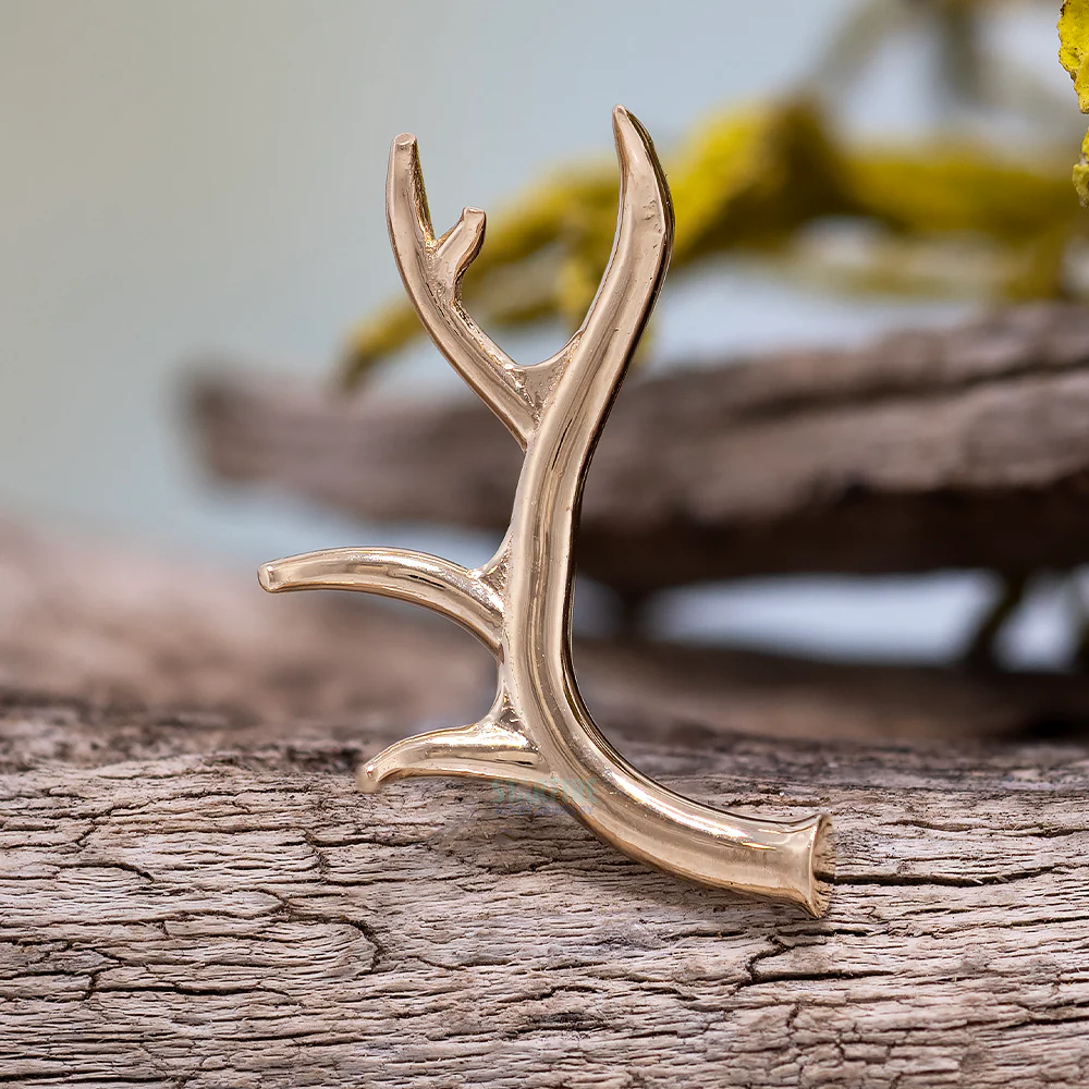 Antler Threaded End in Gold & Platinum - Image 4