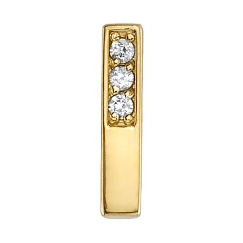 "Aquilia" Threaded End in Gold with DIAMONDS