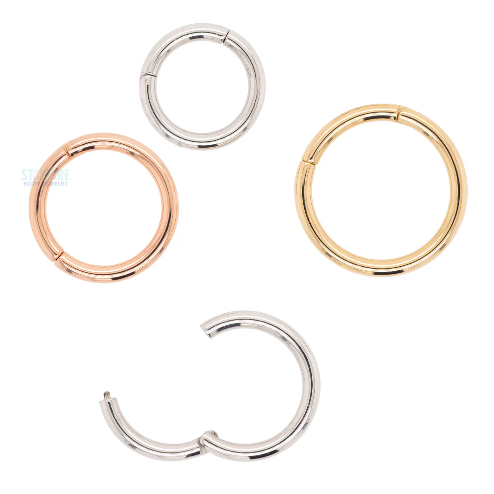Basic (Snap) Hinge Ring in Gold & Platinum