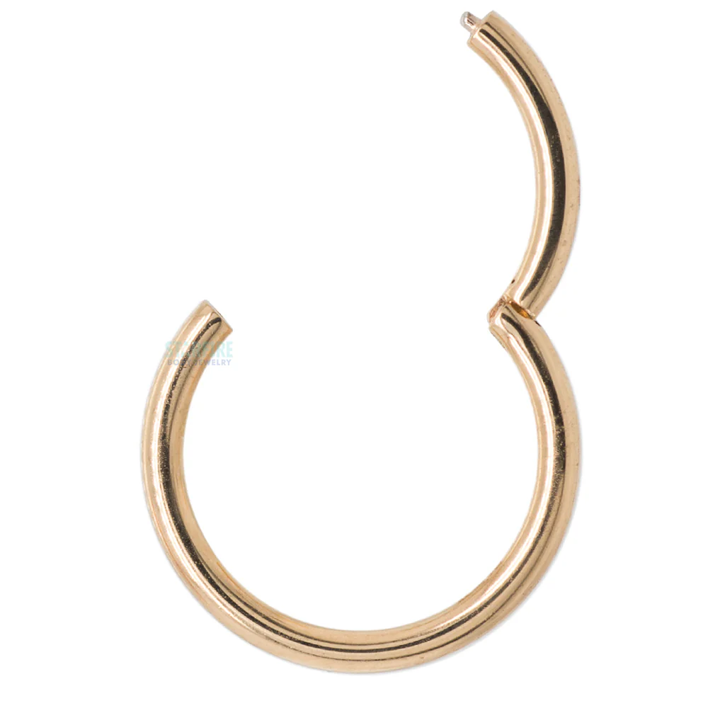 Basic (Snap) Hinge Ring in Gold & Platinum - Image 3